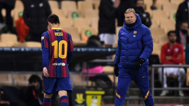 Меси с първи червен картон с екипа на Барселона