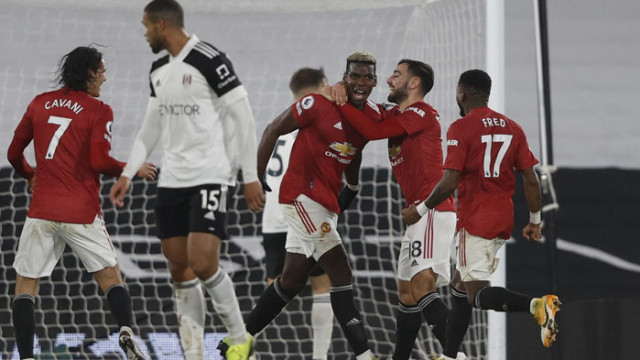 Манчестър Юнайтед се върна на върха след труден обрат срещу Фулъм