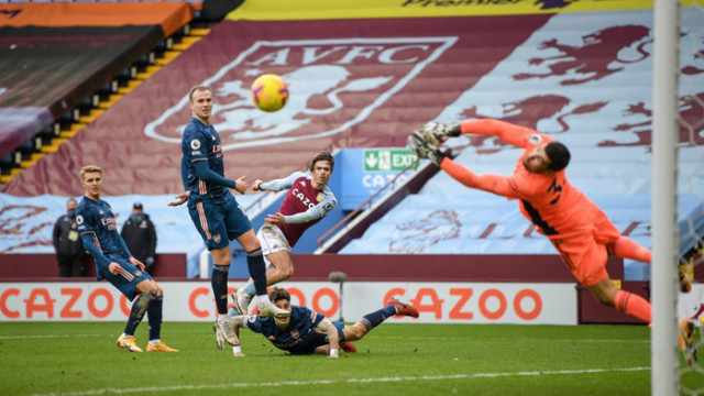 Астън Вила победи Арсенал с гол в 74-ата секунда