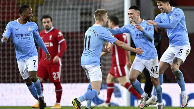 Манчестър Сити даде шампионска заявка с бой по Ливърпул на “Анфийлд”