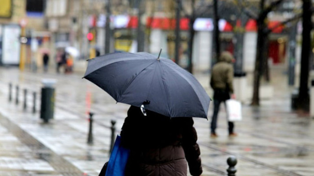 Жълт код за обилни валежи и силен вятър е обявен