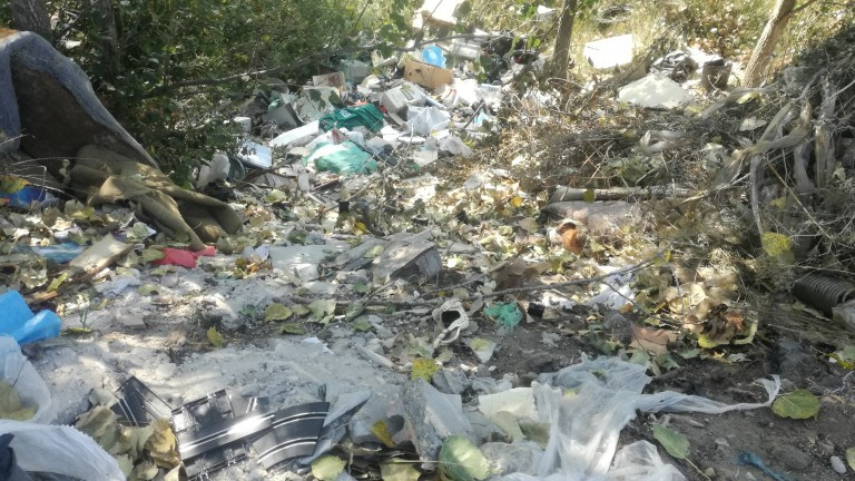 По поречието на Места плуват тонове боклук, съобщи БНТ. Буйните води