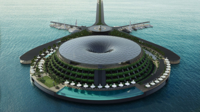 Турската архитектурна компания  проектира плаващ еко хотел който вероятно ще бъде