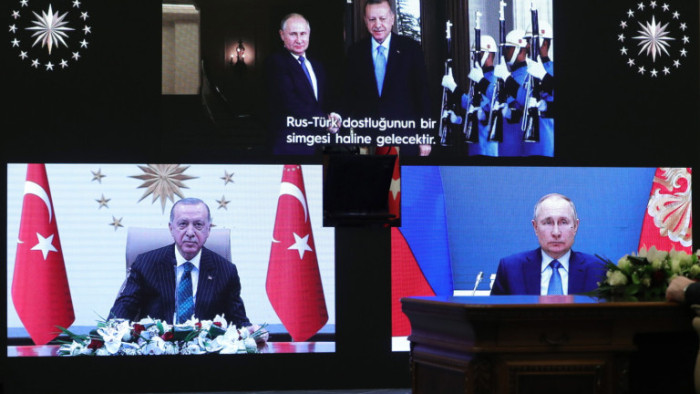 Президентите на Русия и Турция Владимир Путин и Реджеп Ердоган проведоха