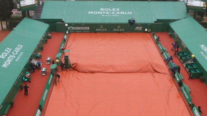 Дъжд прекъсна тенис турнира в Монте Карло