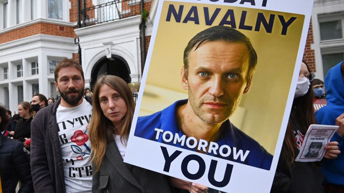 Критикът на Кремъл Алексей Навални, който излежава присъда, заяви днес,