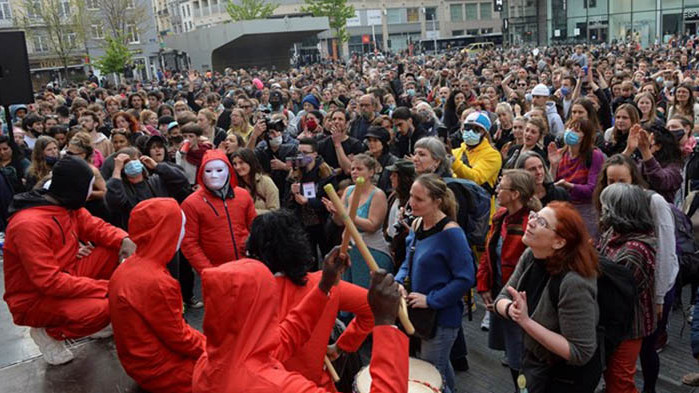 Белгийската полиция задържа 132 души, излезли на протест срещу COVID мерките