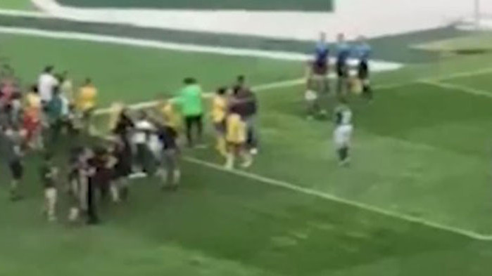 Любителско видео засне побой над момиче по време на футболен