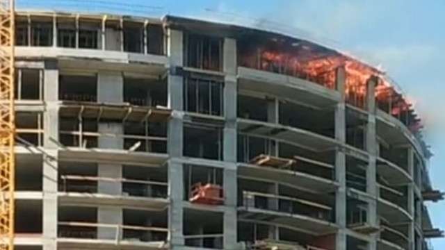 Пожар е възникнал на строеж на жилищна сграда намираща се