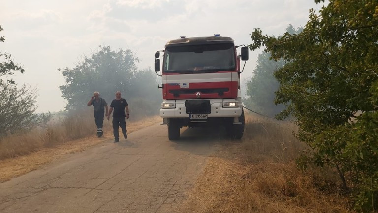 Голям пожар в Пловдивско унищожи близо 300 декара житни масиви.