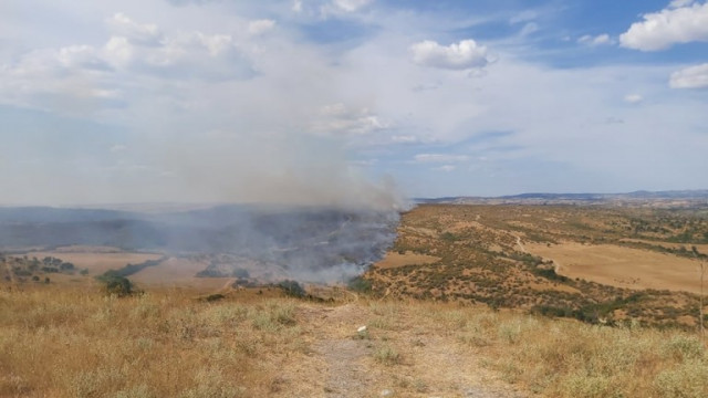 Огнеборците които гасят пожара край благоевградското село Бучино вече овладяха