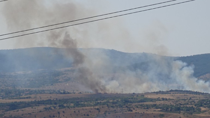 Действията по локализиране на горския пожар над село Виден, община