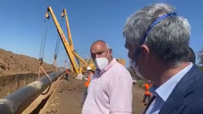 Борисов инспектира строежа на „Балкански поток“